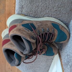 Merrell Brown and Teal Athletic Hiking Shoes